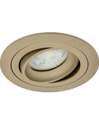 GU10 LED Inbouwspot Armatuur Nova Rond Champagne Kantelbaar Zaagmaat 80mm