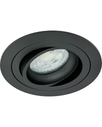 GU10 LED Inbouwspot Armatuur Nova Rond Zwart Kantelbaar Zaagmaat 80mm