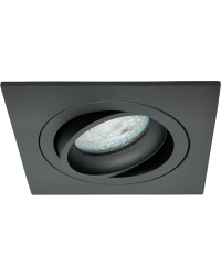 GU10 LED Inbouwspot Armatuur QOB Vierkant Zwart Kantelbaar Zaagmaat 80mm