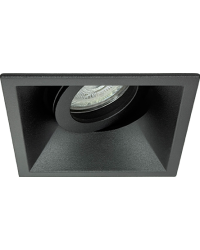 GU10 LED Inbouwspot Armatuur SKE Square Zwart Kantelbaar Zaagmaat 80mm