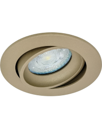 GU10 LED Inbouwspot Armatuur VAR Rond Champagne Kantelbaar Zaagmaat 70mm