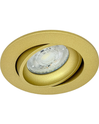 GU10 LED Inbouwspot Armatuur VAR Rond Goud Kantelbaar Zaagmaat 70mm