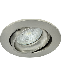 GU10 LED Inbouwspot Armatuur VAR Rond Nikkel Kantelbaar Zaagmaat 70mm