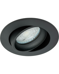 GU10 LED Inbouwspot Armatuur VAR Rond Zwart Kantelbaar Zaagmaat 70mm