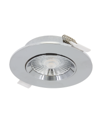 LED inbouwspot Hydra Ø9cm 6W 540lm 3000K Cri95 Dimbaar Chroom | zaagmaat 7.5cm