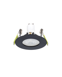 Integral inbouwspot Zwart rond IP65 | zaagmaat 7cm | incl. GU10 fitting excl. lichtbron