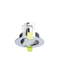 Integral inbouwspot Gepolijst Chroom rond kantelbaar | zaagmaat 7cm | incl. GU10 fitting excl. lichtbron