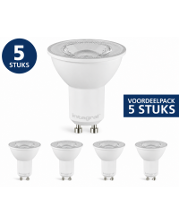 Voordeelpack 5x Integral GU10 LED Lamp 5.7W 600lm 2700K Dimbaar 36° Extra Warm Wit