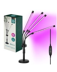 LED Kweeklamp VITARO 4 ST Mini 10W - staande LED kweeklamp met timer en rood/blauw groeilicht