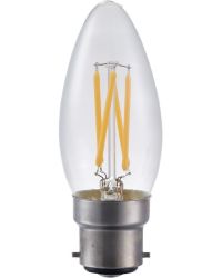 SPL LED Kaarslamp B22d 4W 320lm 2500K Helder 