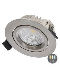 LED Inbouwspot Varda Slim-Fit 4W/6W Zilver | Dimbaar | IP65 | CCT-Switch (2700K/3000K/4000K)