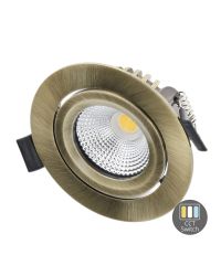 LED Inbouwspot Varda Slim-Fit 4W/6W Brons | Dimbaar | IP65 | CCT-Switch (2700K/3000K/4000K)