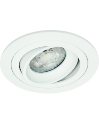 GU10 LED Inbouwspot Armatuur Nova Rond Wit Kantelbaar Zaagmaat 80mm