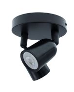 Plafondlamp Mat Zwart voor 2x GU10 lamp (niet inbegrepen)
