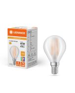Ledvance LED kogellamp E14 4.2W 470lm 2700K Mat Dimbaar Cri97 P45