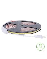 COB LEDstrip 220V 2700K | 10 meter | IP65 | inclusief 0.5 meter Eurostekker