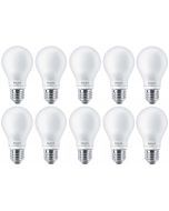 10 stuks Philips LED lamp E27 4.5W 2700K Mat Niet dimbaar