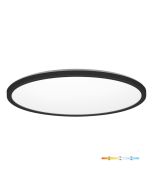 LED Plafondlamp NIVERA CIRCLE 18W Zwart - IP54 - 3CCT 3000K/4000K/6000K - Bewegings- & Daglichtsensor - met Afstandsbediening