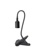 Kobi Planty Clip W Tafellamp - E27 Fitting - Zwart - Flexibele Arm met Klem