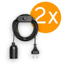 4x E14 lamphouder met kabel en schakelaar - wit, 3,5 meter, max. 60W 250V - met stekker voor kerstster enz