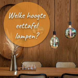 hoogte eettafel lampen